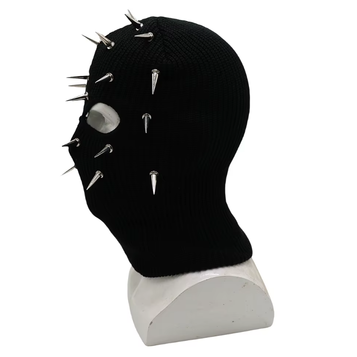 Full Face Mask Gothic Punk Beanie Studded Skull Caps Balaclava Mask