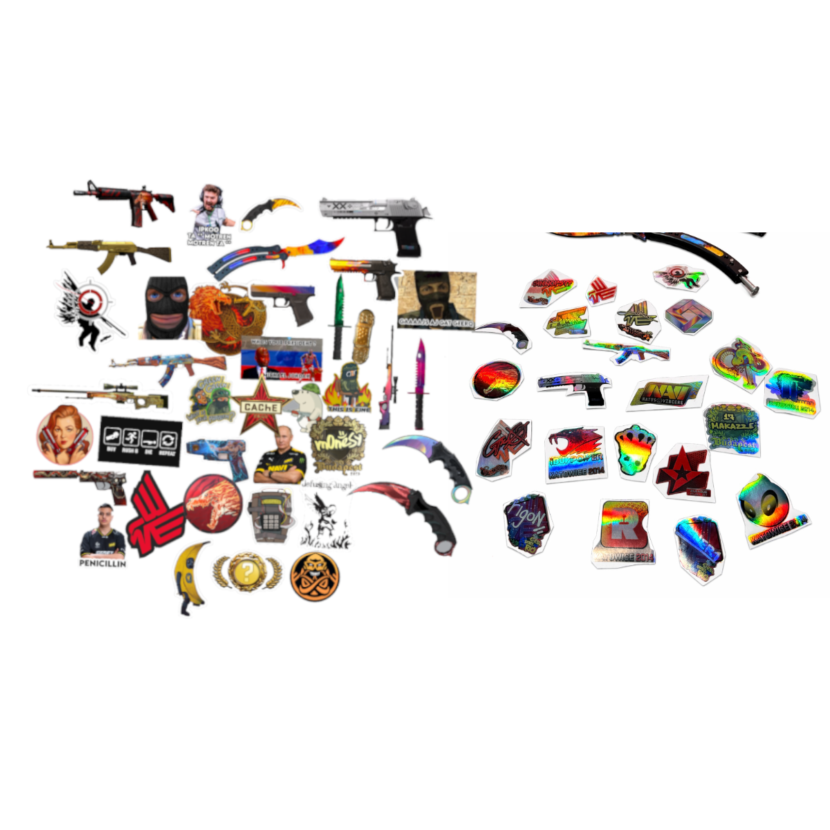 CS2 Sticker HOLO & Standart pack