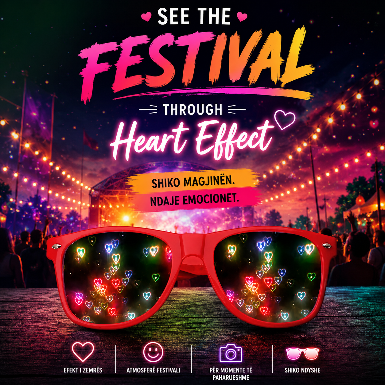 FestivalDiffraction Plastic Glasses GO RAVE