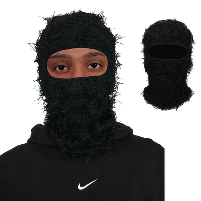 Black Distressed Balaclava Ski Mask , Full Face Knitted Balaclava (Copy)