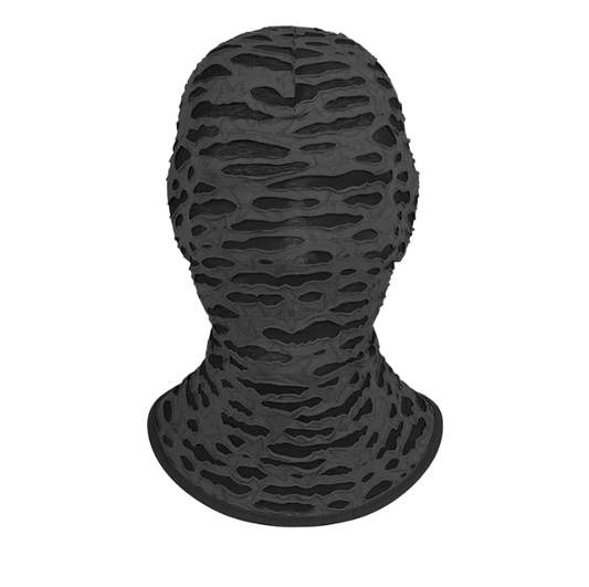 Mystery Full Face Mask Cosplay Stretch Fabric Costumes Accessories Masquerade Party Out See Through Hood